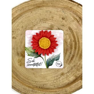 Gerbera - "Sok szeretettel" kártyán